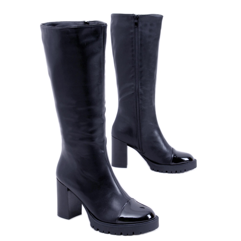 BM Botas tacón ancho Angie Black negro BM Botas tacón ancho Angie Black negro