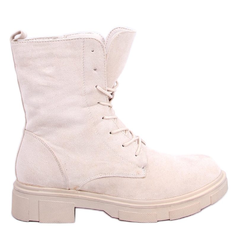 BM Botines Lavey Beige de ante con cordones BM Botines Lavey Beige de ante con cordones