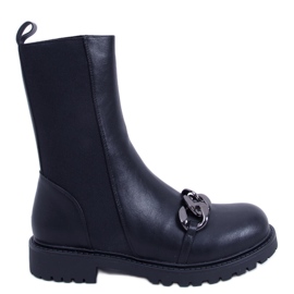 BM Botas de mujer con parte superior flexible Corrin Black negro