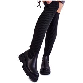 PA1 Calcetines Mujer Botas Sobre La Rodilla Glorie Black negro