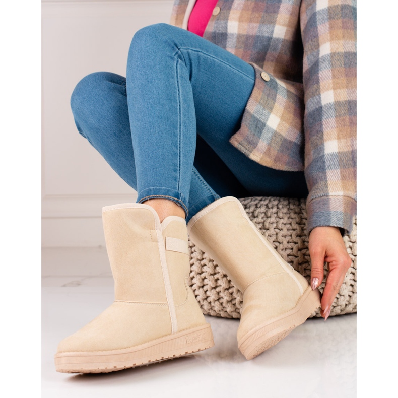 Botas de nieve mujer ante beige Big Star KK274617