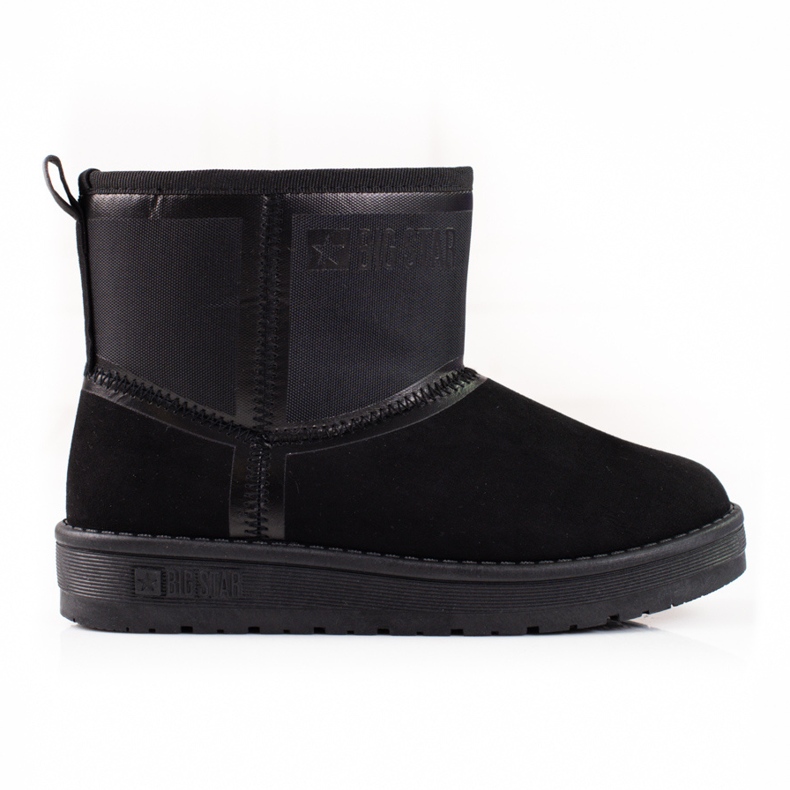 Botas de nieve cortas de mujer en ante negro Big Star KK274614