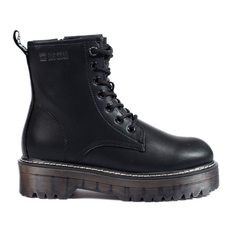 Botas negras con cordones Big Star KK274537 negro Botas negras con cordones Big Star KK274537 negro
