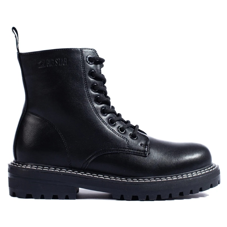 Negro Botas con cordones de mujer Big Star KK274538