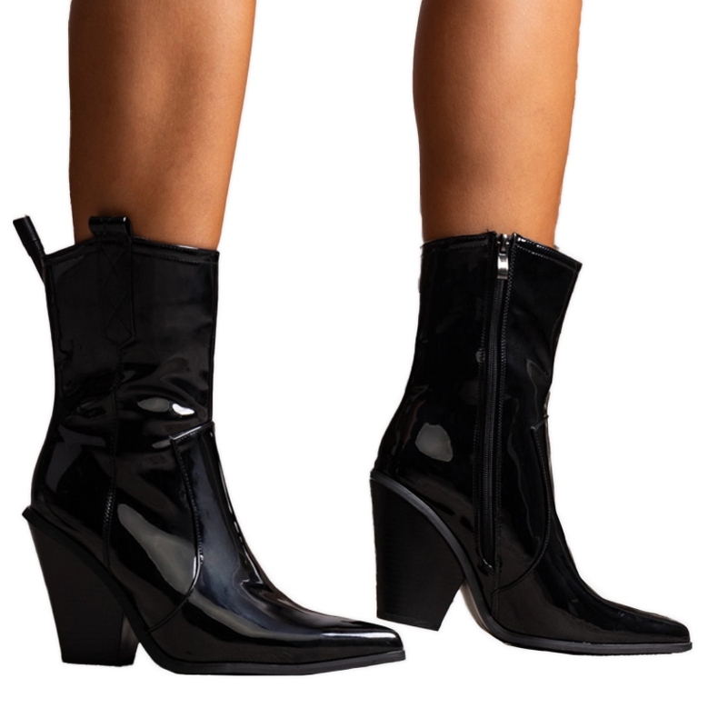 Botas Milva charol negro