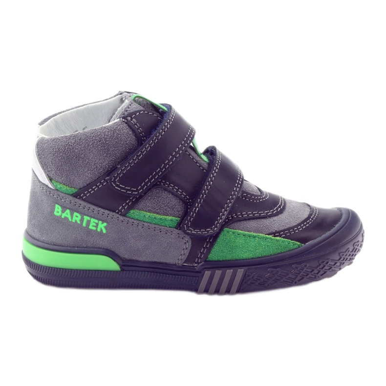 Botas de velcro gris y verde Bartek 91756 negro multicolor