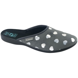 Pantuflas Mujer Con Corazones BIO Adanex 27938 Gris