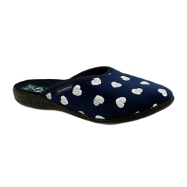 Pantuflas Mujer Con Corazones BIO Adanex 27939 azul marino plata