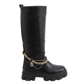 BM Botas con cadenas Persia Negro