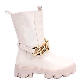 BM Botines Chelsea altos Desfile Beige