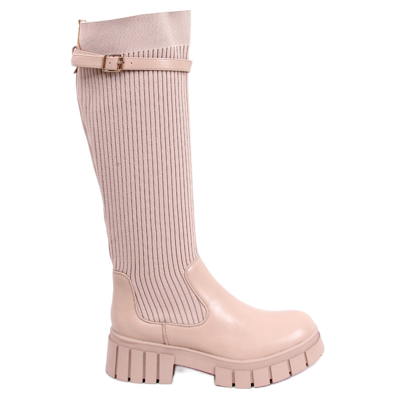 BM Botas de montar con empeine flexible Blow Taupe beige BM Botas de montar con empeine flexible Blow Taupe beige