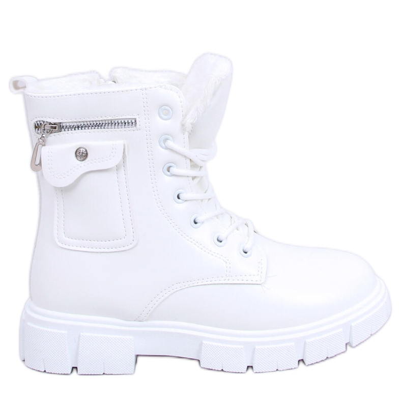 BM Botas planas con cordones Bravery White blanco BM Botas planas con cordones Bravery White blanco