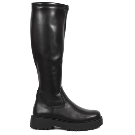 Botas negras de mujer con cálido negro Sergio Leone