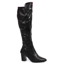 Botas cálidas de mujer Filippo negras en un poste decorativo negro
