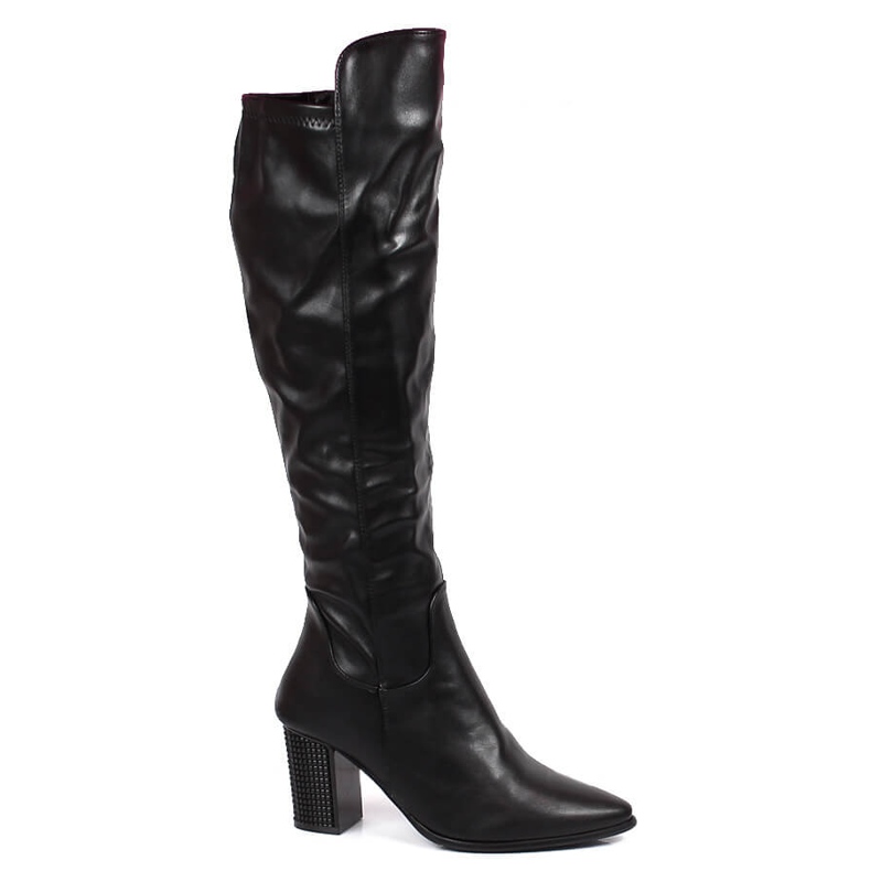 Botas cálidas de mujer Filippo negras en un poste decorativo negro Botas cálidas de mujer Filippo negras en un poste decorativo negro