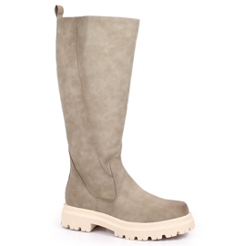 Cómodas botas aislantes mujer beige Bugatti KK253065