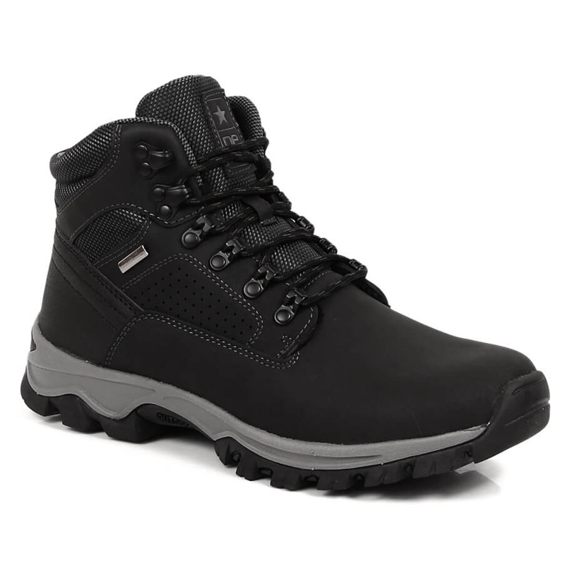 News Zapatos de trekking negros con aislamiento alto para hombre
