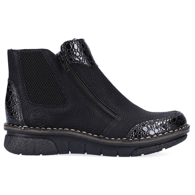 Cómodas botas de mujer con aislamiento negro Rieker negro 73355-00