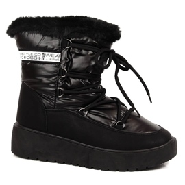 Botas de nieve Filippo negras con cordones para mujer negro