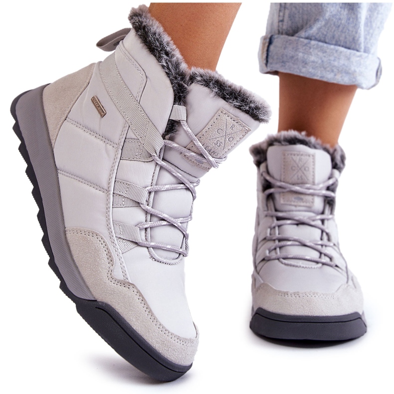 Botas de nieve con aislamiento para mujer Cross Jeans KK2R4015C Gris