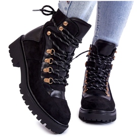 Botas cálidas negras de mujer con cordones Jesse negro