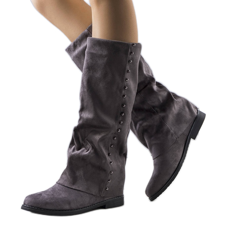 Botas de cuña grises de Balbin Botas de cuña grises de Balbin