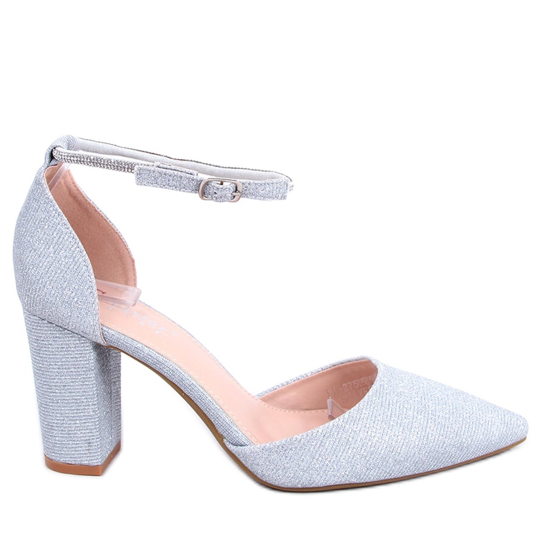 PA1 Bombas formales en el poste Orchid Silver plata gris