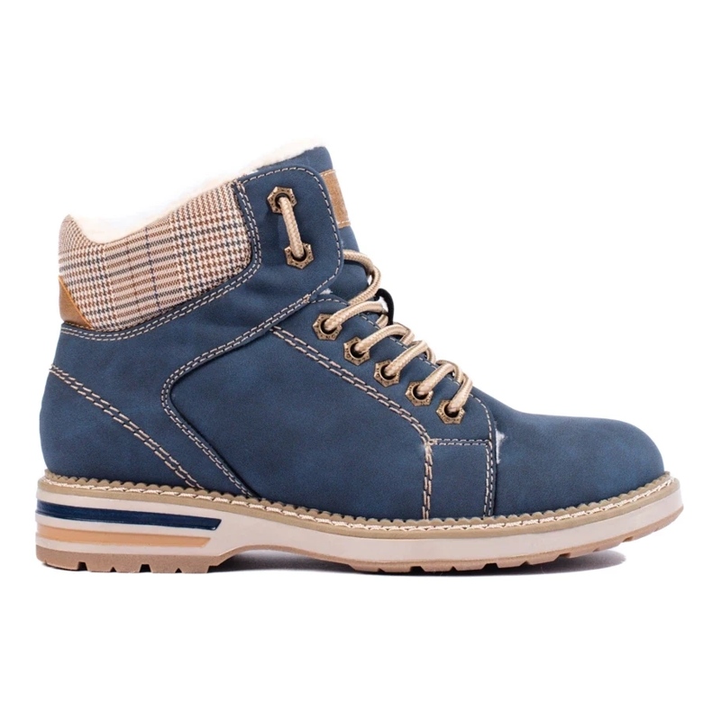 Botas de montaña con aislamiento azul para mujer