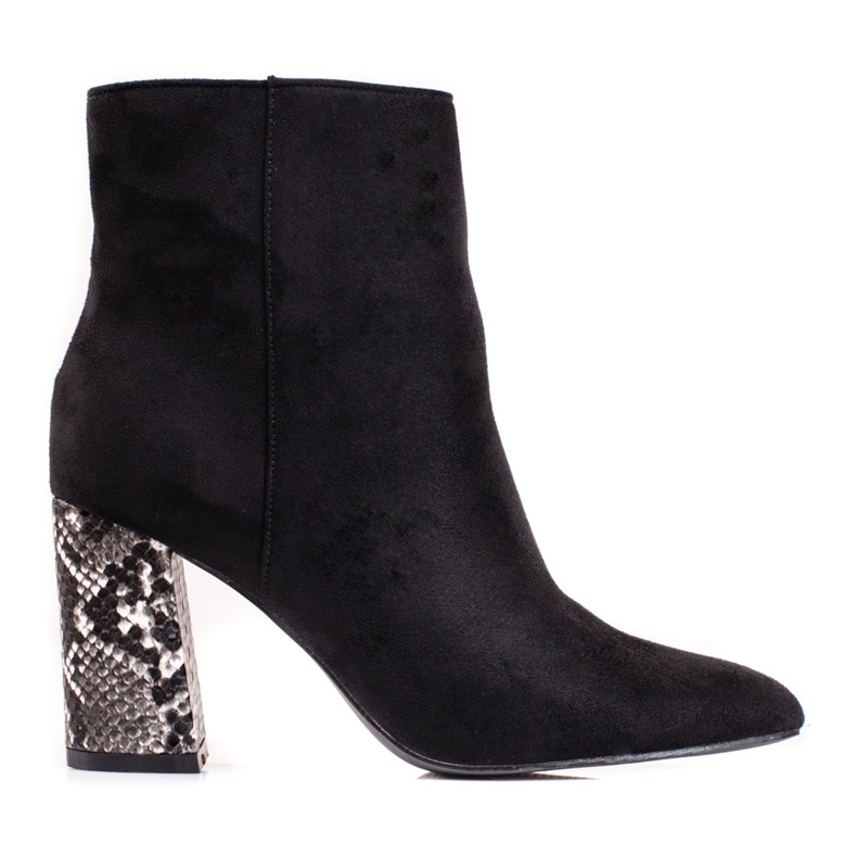Botas de mujer Shelovet con tacón decorativo. negro