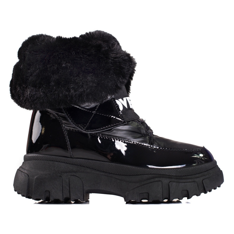 Botas de nieve de mujer con elástico negro