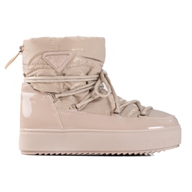 Botas de nieve mujer shelovet beige oscuro