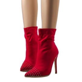 BM Botas rojas con tacón Flegrea rojo