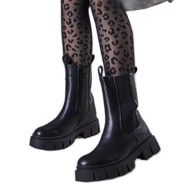 Evento Botas negras con suela Kaydence gruesa negro