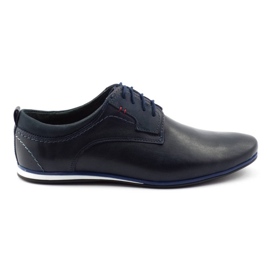 Olivier Zapatos de cuero para hombres 731 azul marino