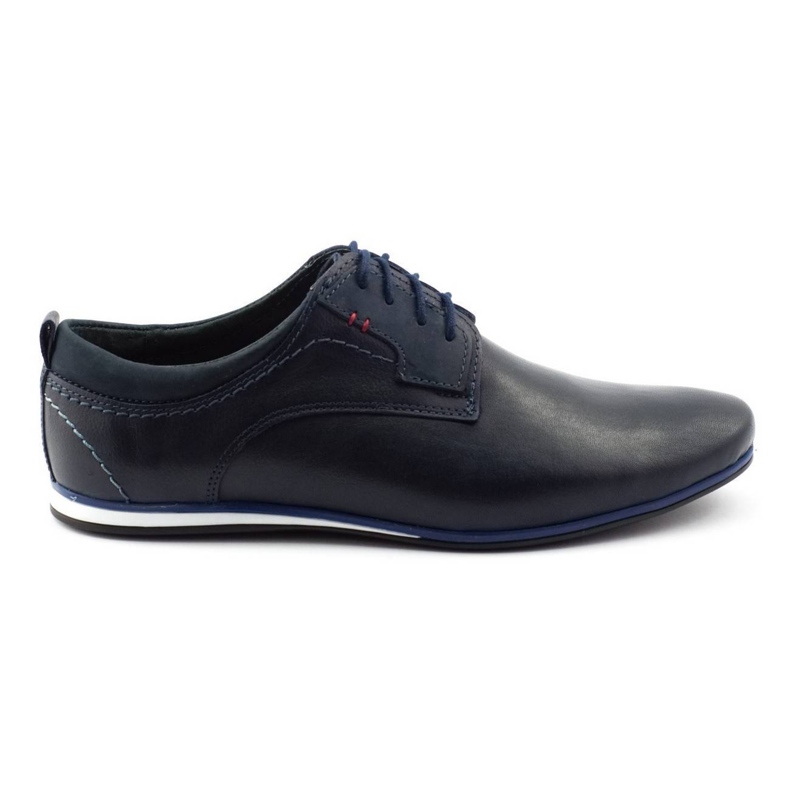Olivier Zapatos de cuero para hombres 731 azul marino