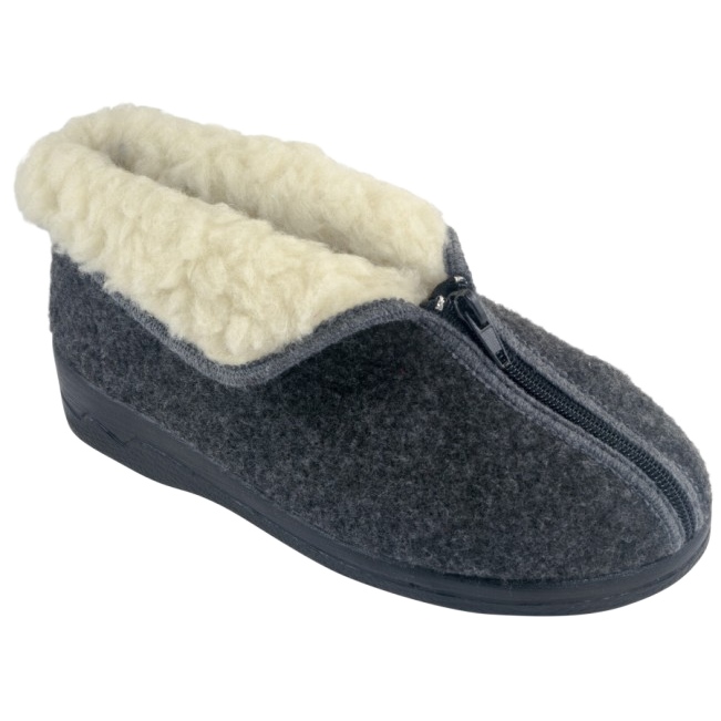 Pantuflas de Fieltro Aislantes Adanex 26844-FBP7FU Gris