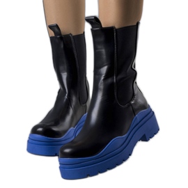 BM Botas negras sobre suela Jadiel azul negro