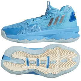 Zapatilla de baloncesto Adidas Dame 8 Jr GW8998 azul azul