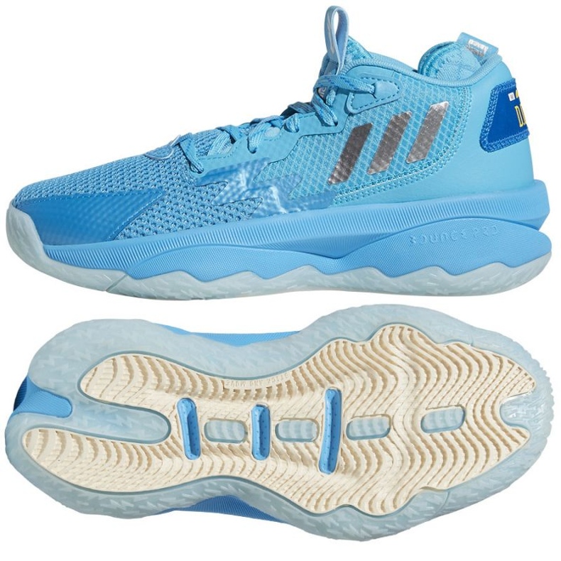 Zapatilla de baloncesto Adidas Dame 8 Jr GW8998 azul azul