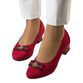 Zapatos rojos con pajarita Vijver