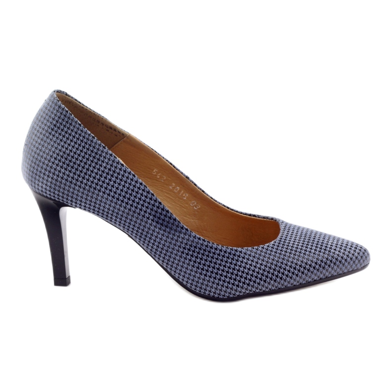 Salón de cuadros espinto 542 para mujer negro azul gris