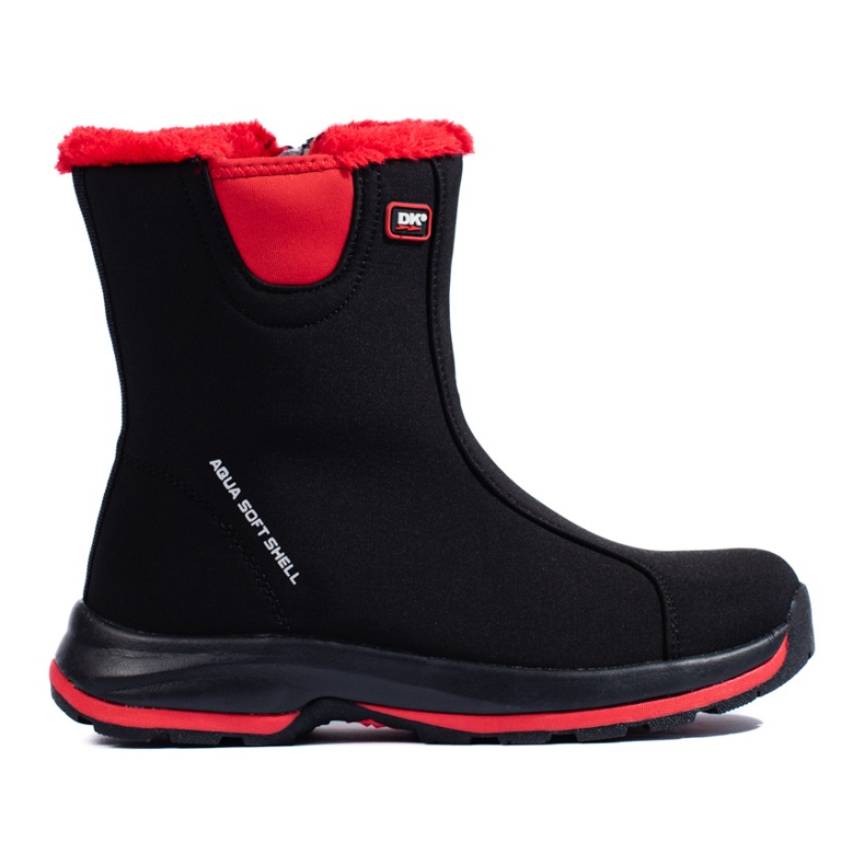 Botas altas de trekking DK para mujer, con aislamiento de piel negro