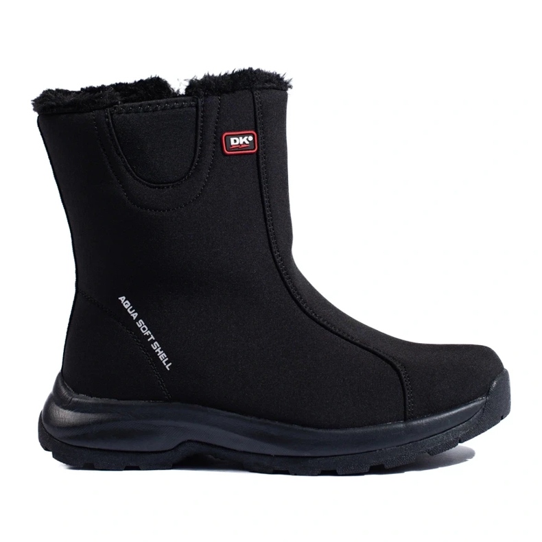 Botas altas de trekking DK para mujer, con aislamiento de piel negro
