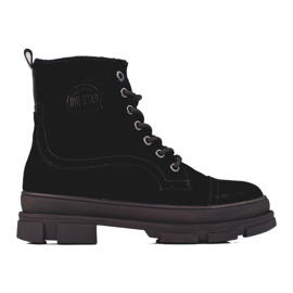 Cazadoras de mujer Big Star KK274525 fabricadas en piel natural negro