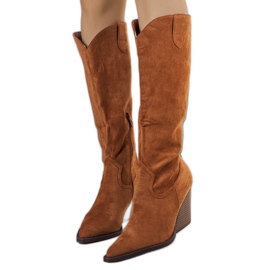 Bota cowboy Ezer acolchada marrón
