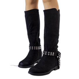 Botas con cuña aislantes negras de Novate negro