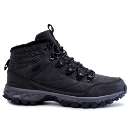 Botas cálidas para hombres Zapatos de trekking Cross Jeans KK1R4022C Negro