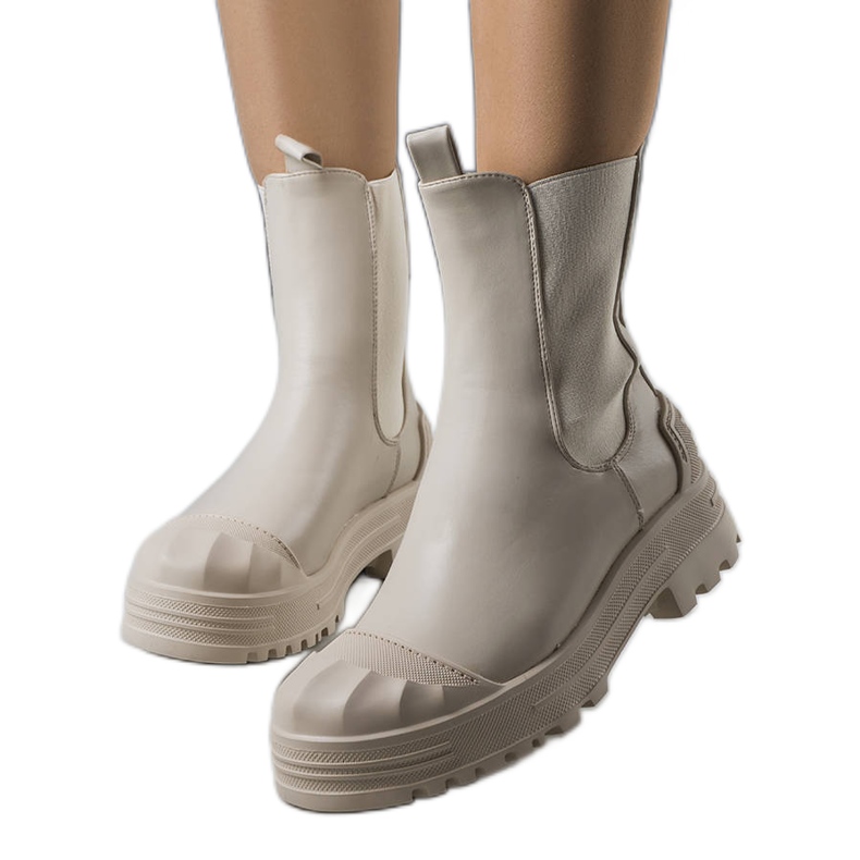 Botas beige mujer Crispo