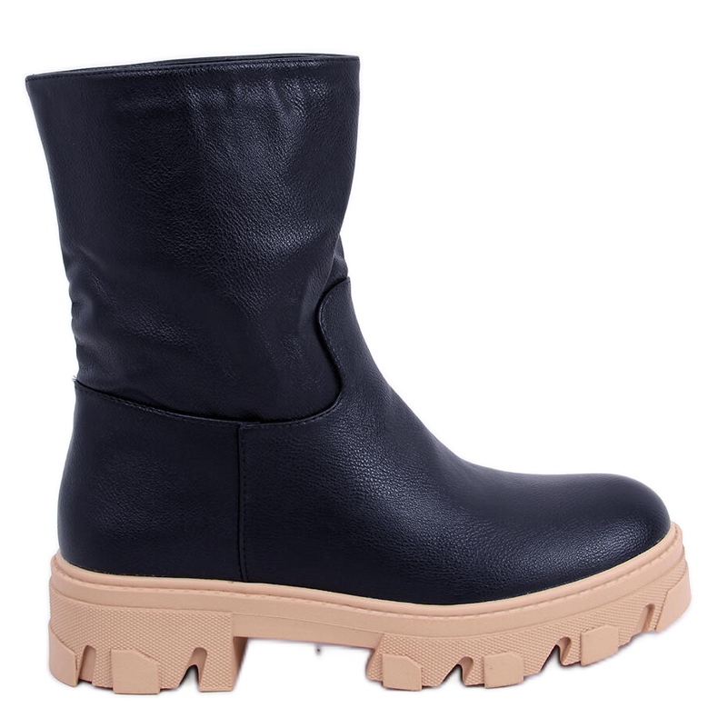BM Botas con parte superior recta Bunton BLACK (camel) negro BM Botas con parte superior recta Bunton BLACK (camel) negro