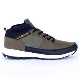 Deportivas de piel para hombre caqui Trax Bustagrip verde